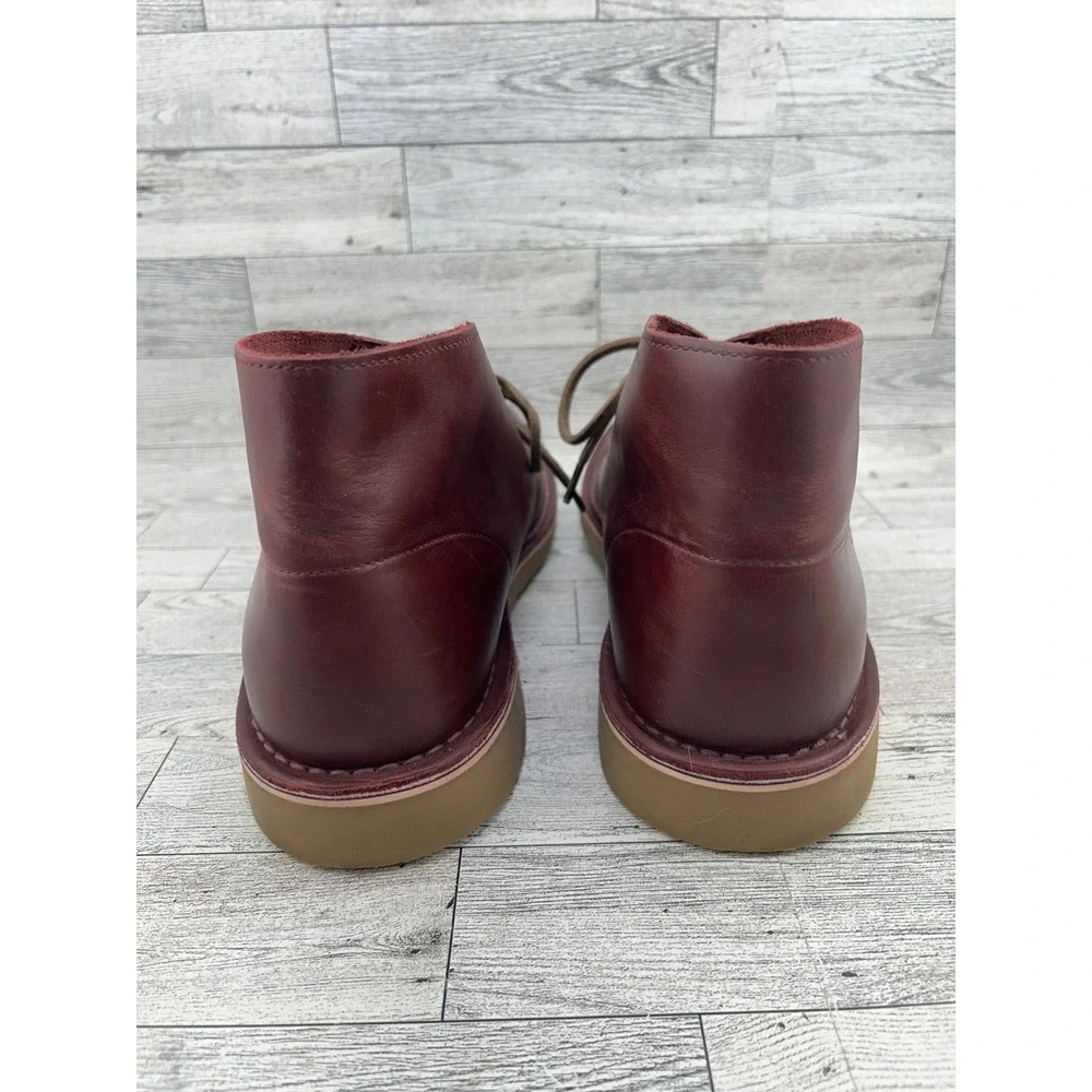 Clarks Bushacre 3 Mens Burgundy Leather Chukka Desert Boots‎ 12 M 261741457110